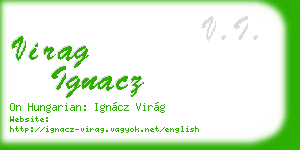 virag ignacz business card