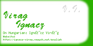 virag ignacz business card